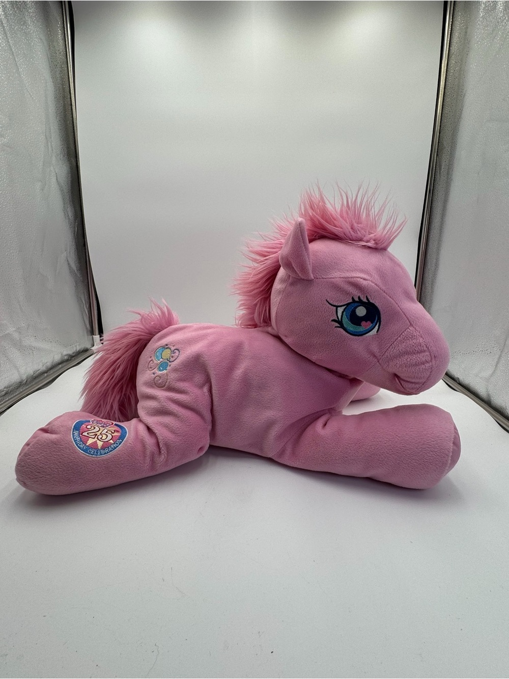 Rare My Little Pony Pinkie Pie Plush 25th Anniversary 2007 Hasbro 14 Inch